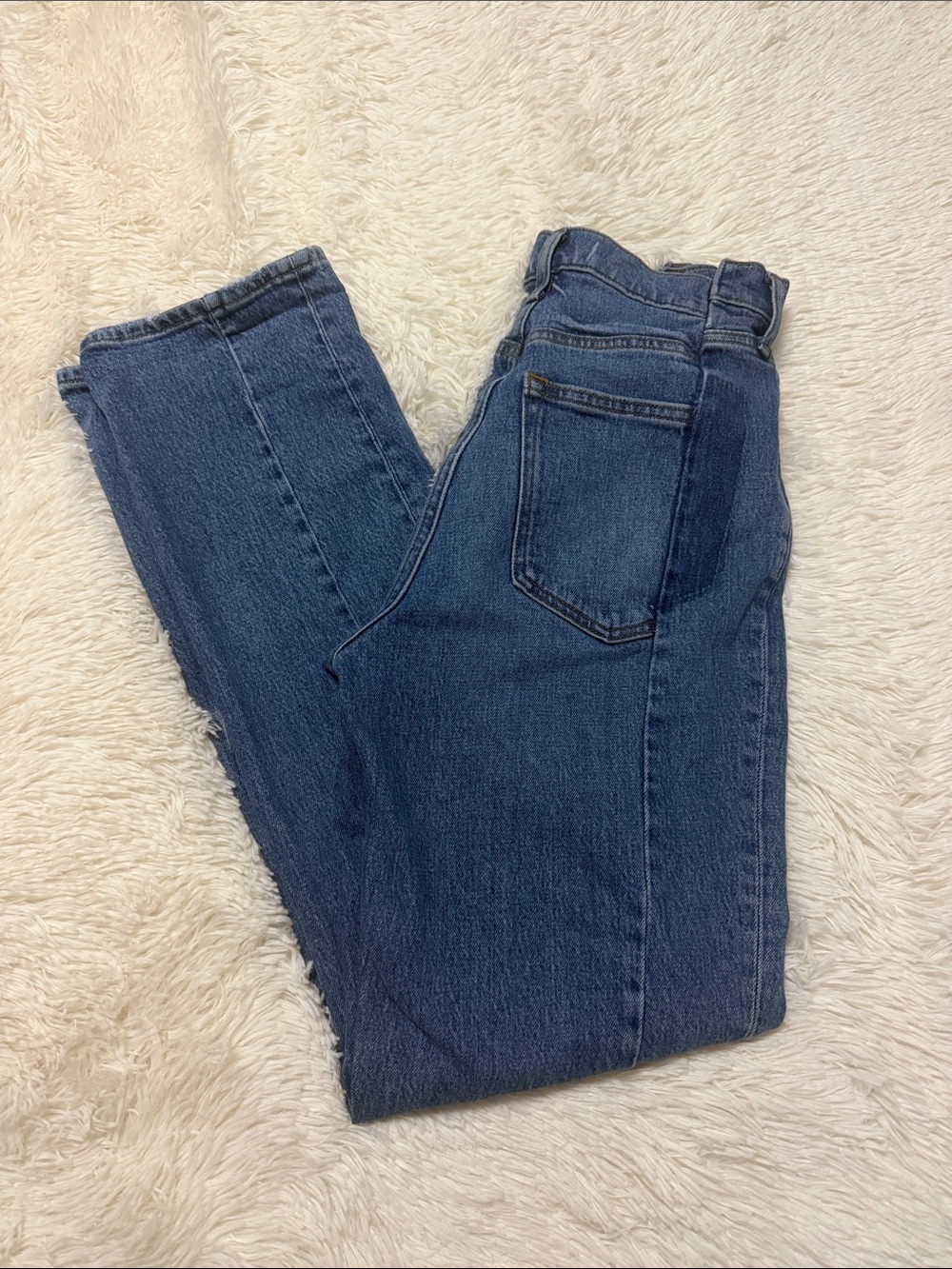 Abercrombie & Fitch Dark Blue Straight-Leg Women’s Jeans